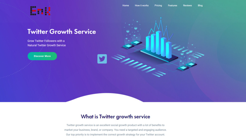 Twitter Growth Service Landing Page