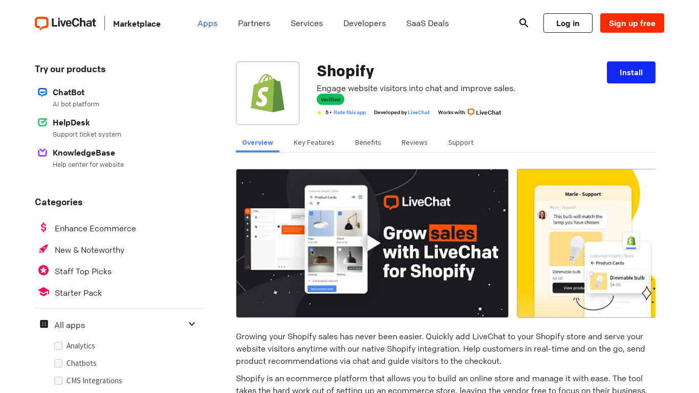 Customer Insight for Shopify Landing page