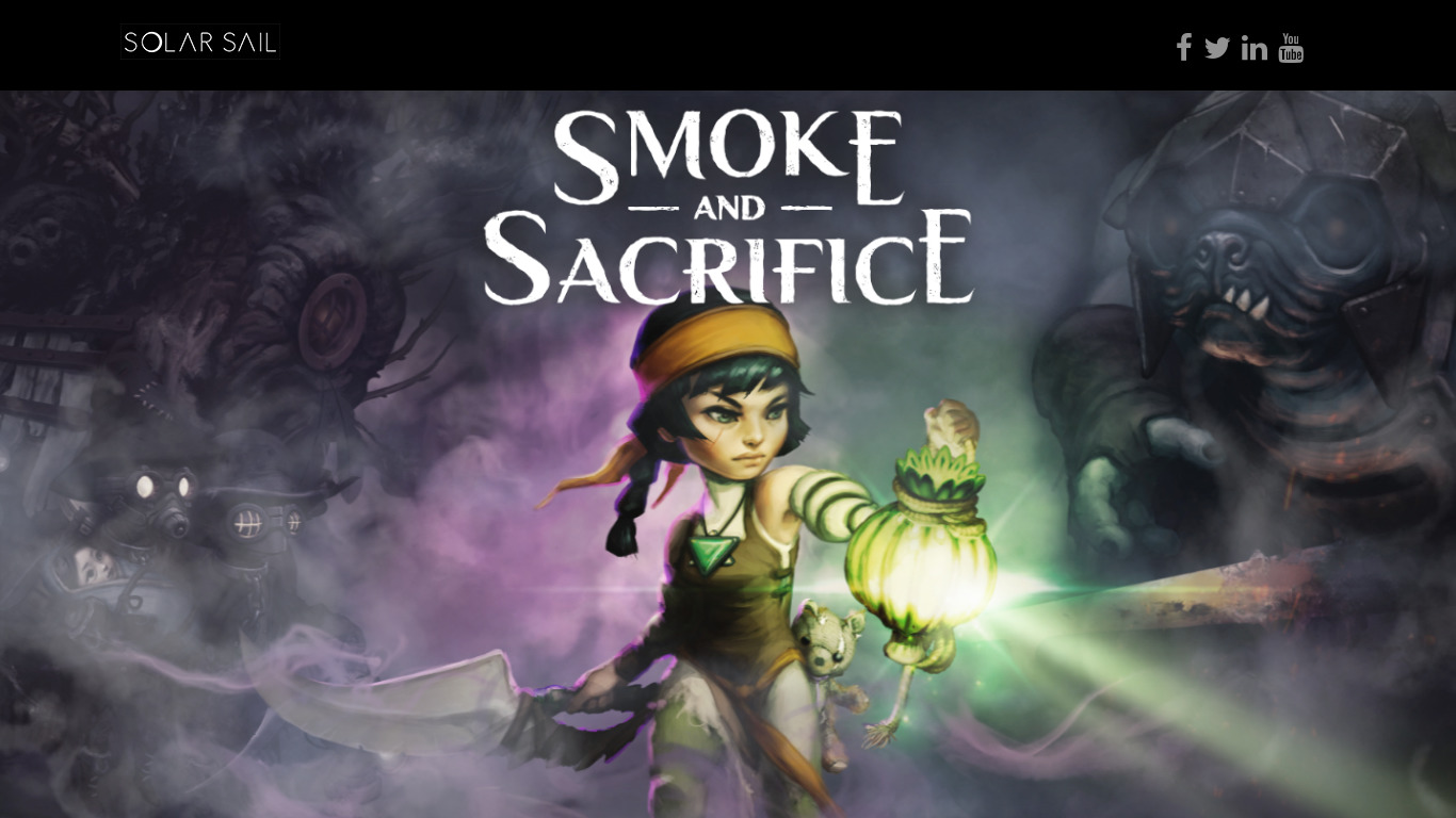 Smoke and Sacrifice Landing page