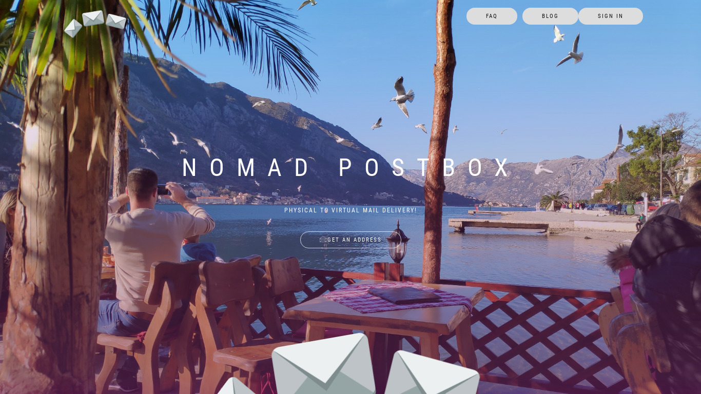Nomad Postbox Landing page