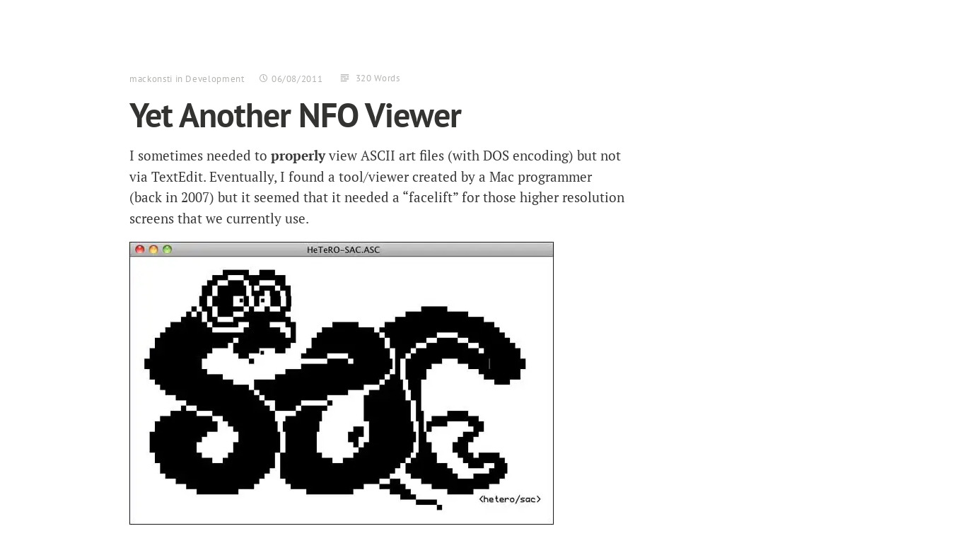 Yet Another NFO Viewer Landing page