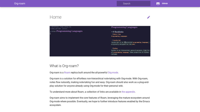 Org-roam Landing Page