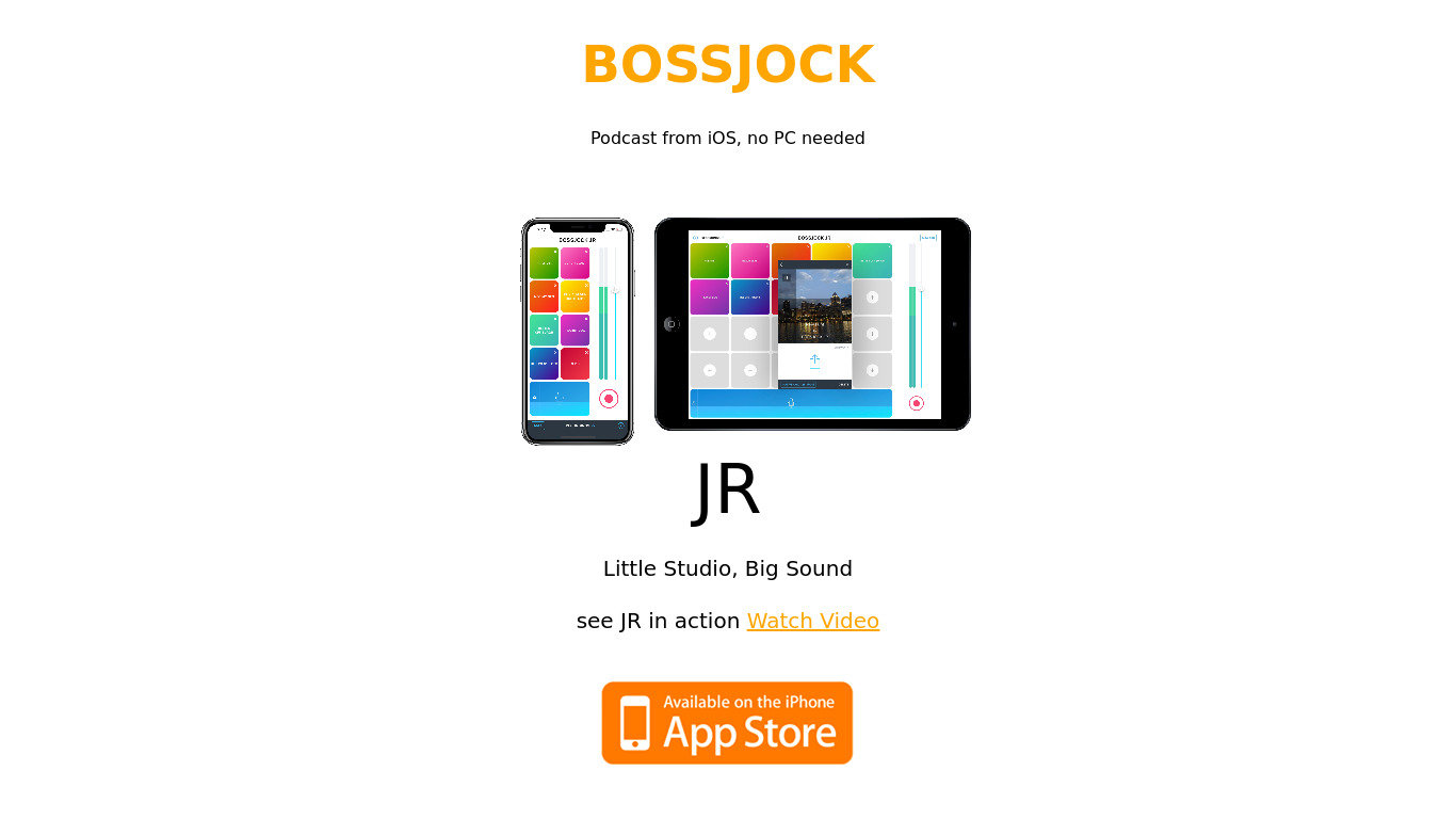 Boss Jock Landing page