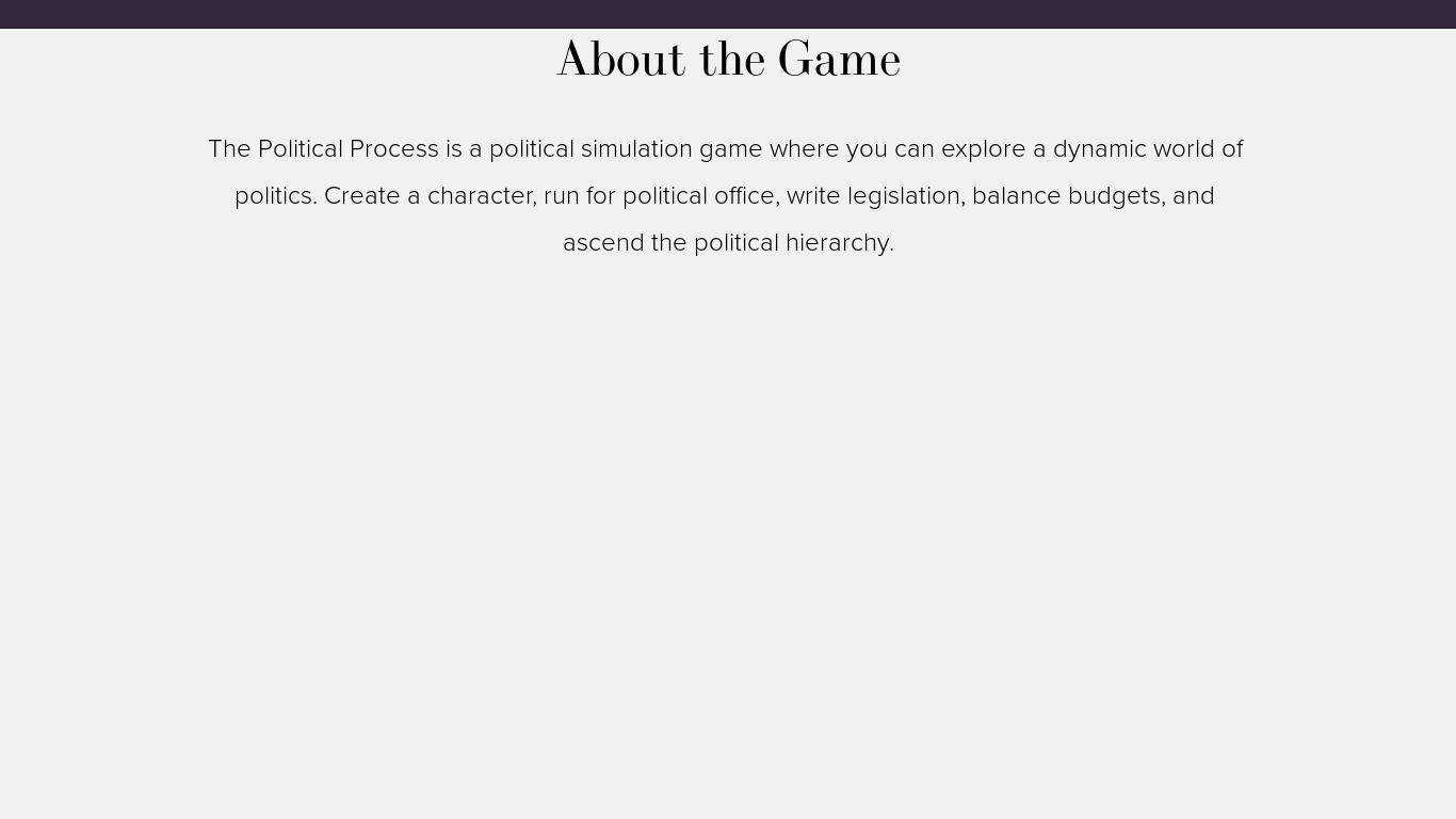 The Political Process Landing page