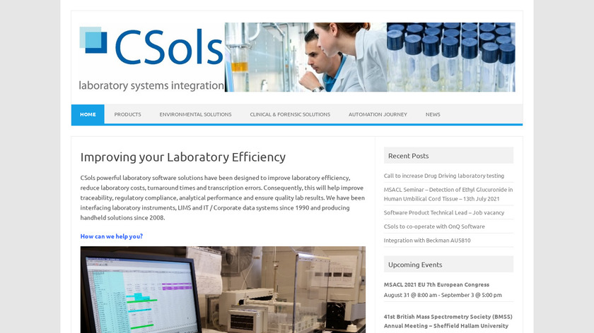 CSols Landing Page