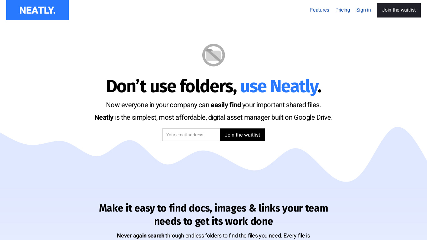 Neatly Landing page