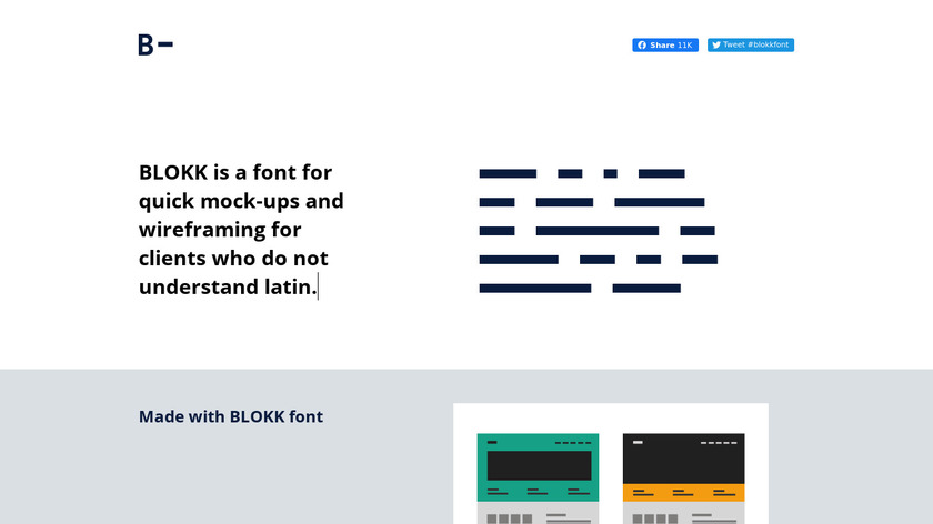 Blokk Font Landing Page