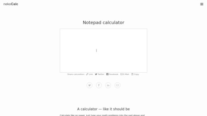 NekoCalc Notepad Calculator image