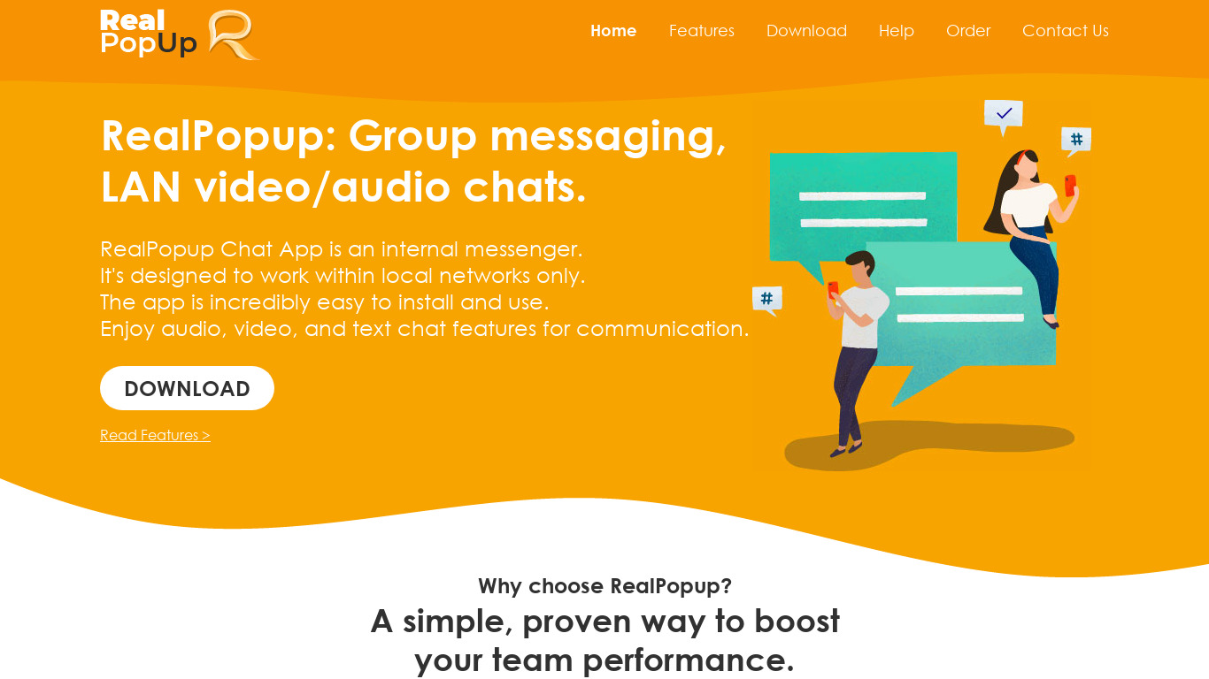 RealPopup.it Landing page