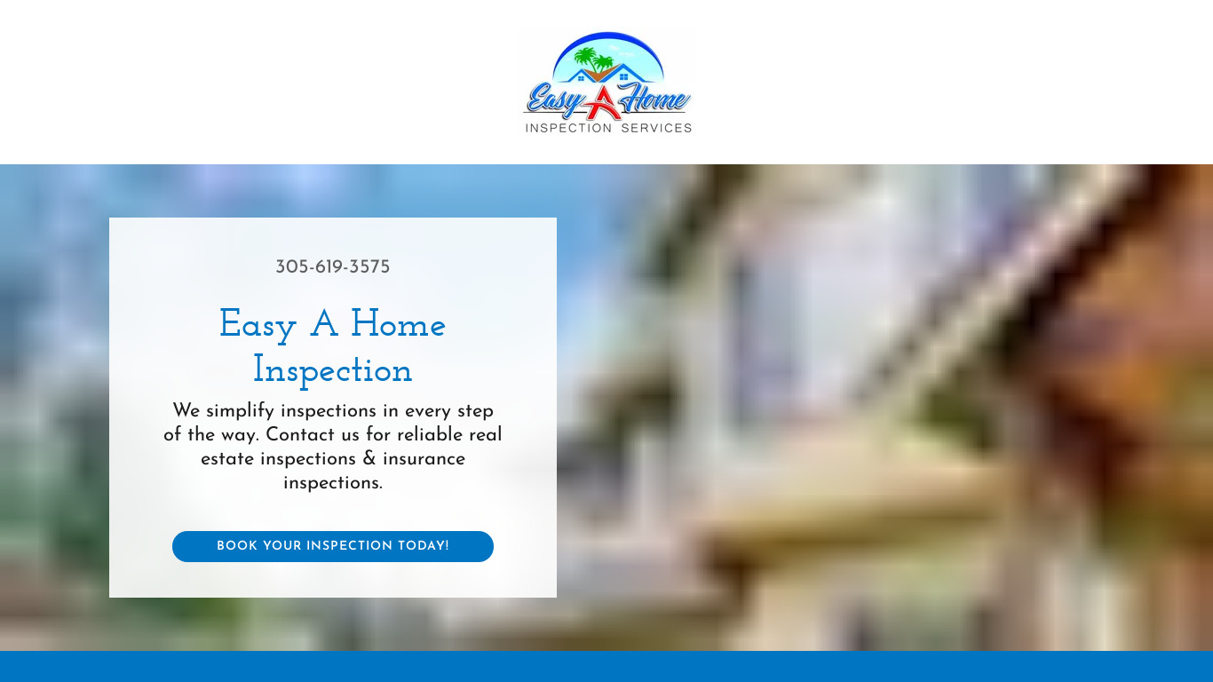 EasyInspection Landing page