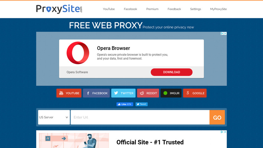 ProxySite Landing Page