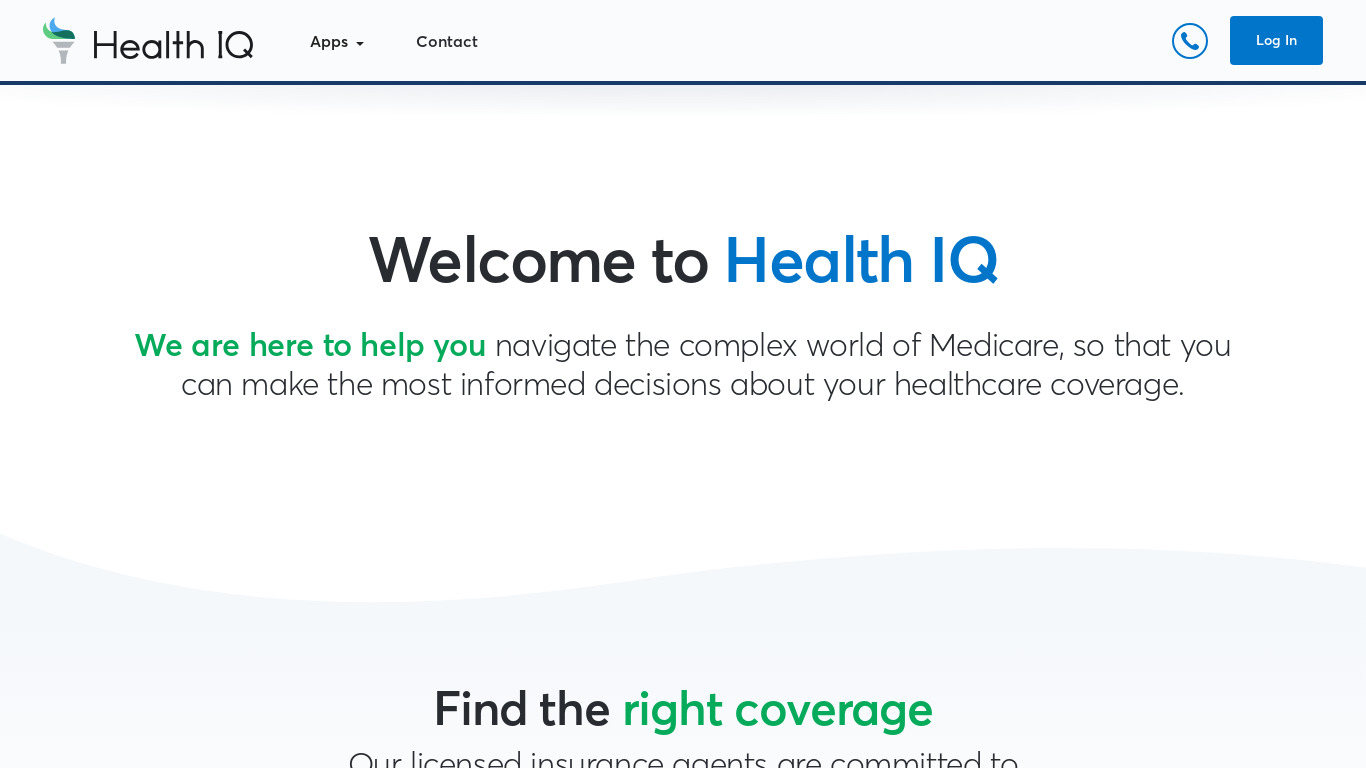 Health IQ Landing page