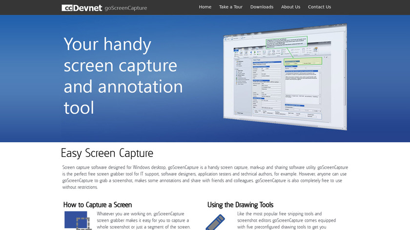 goScreenCapture Landing Page