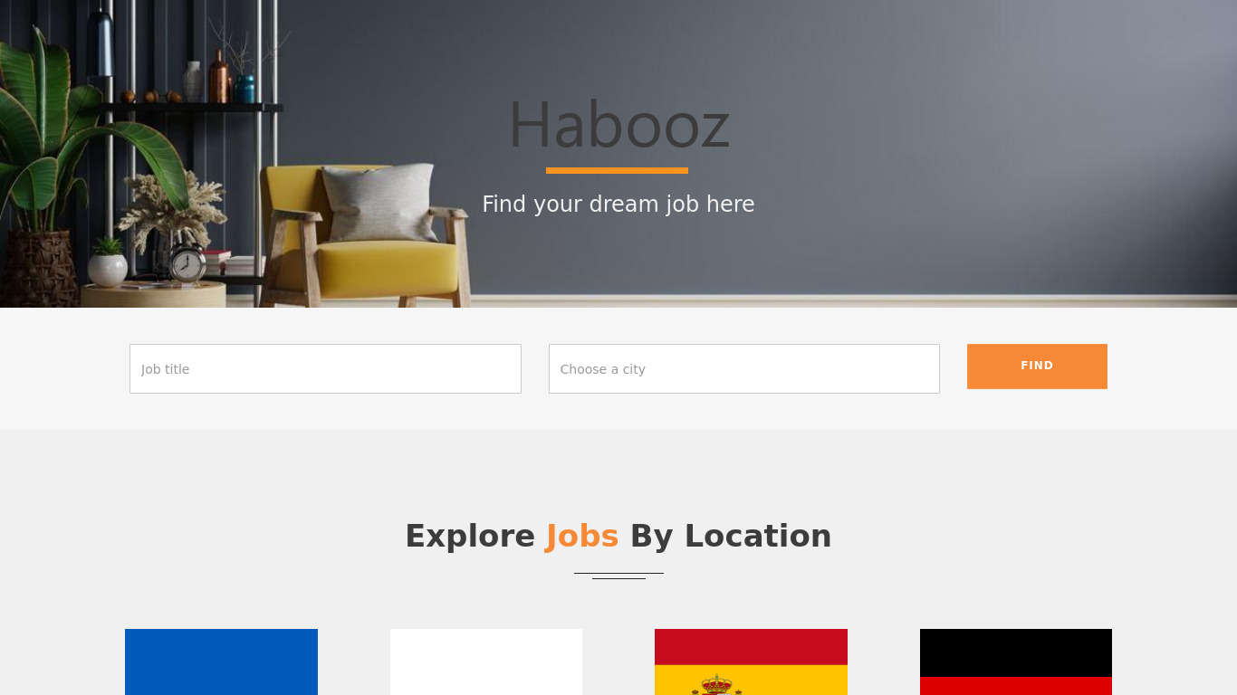 Habooz Landing page