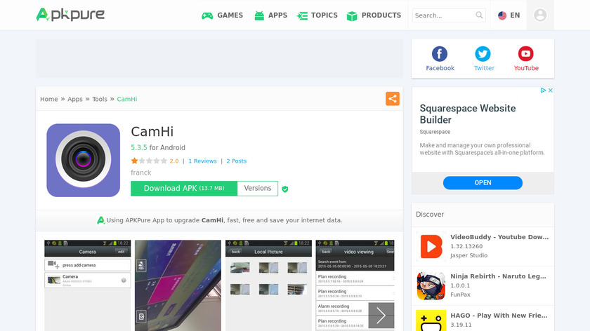 CamHi Landing Page