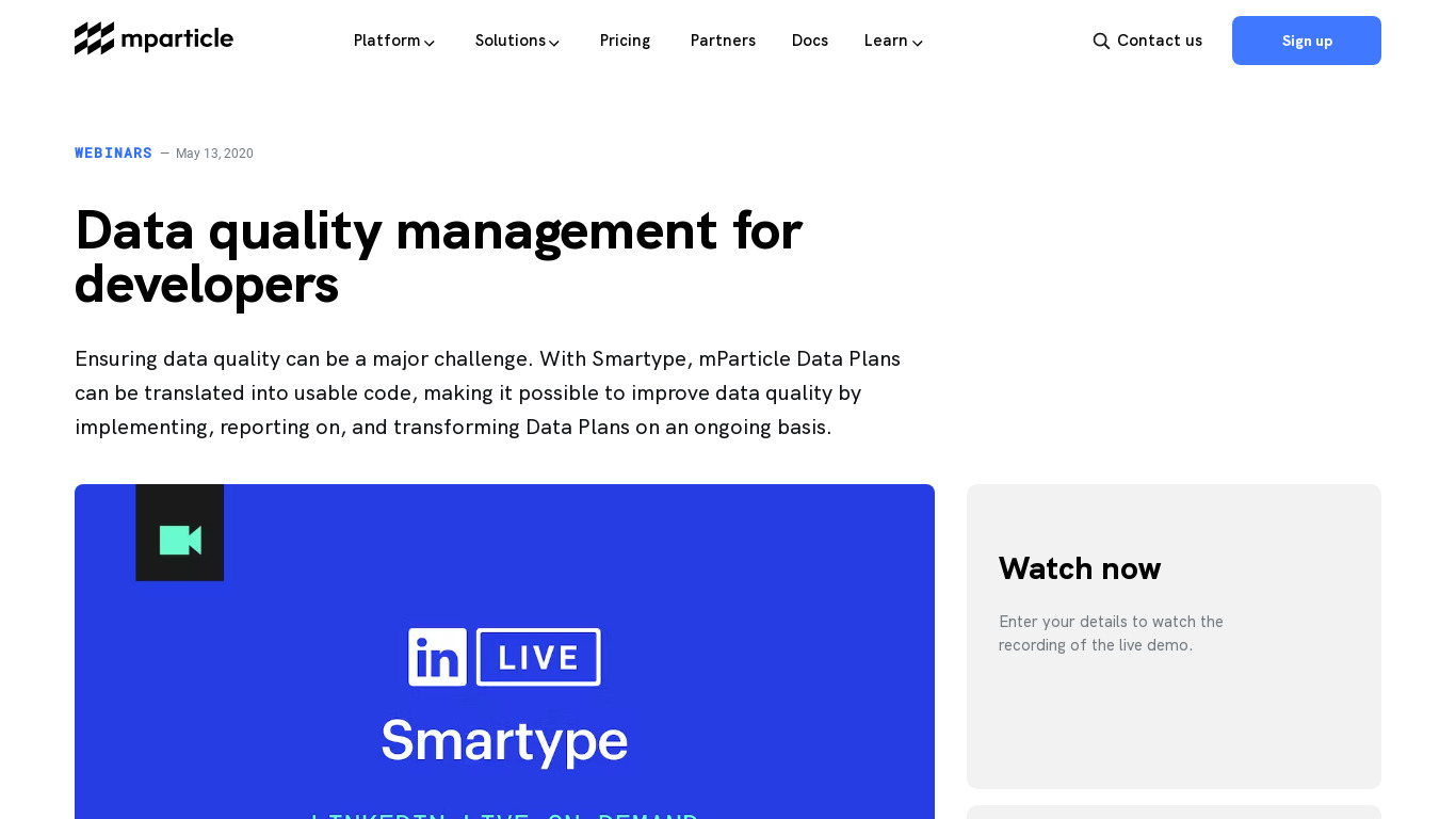 Smartype Landing page