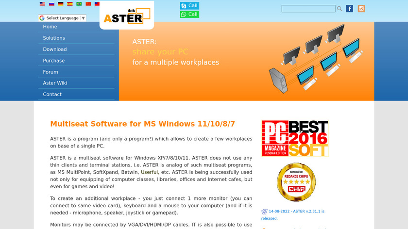 ASTER Landing Page