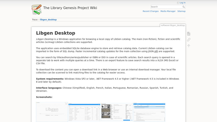 Libgen Desktop Landing Page