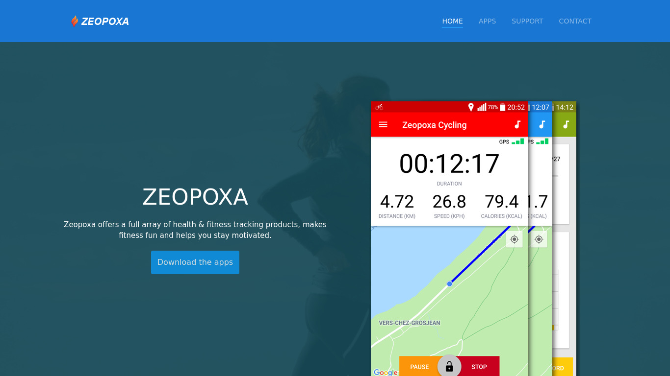 Running & Jogging Landing page