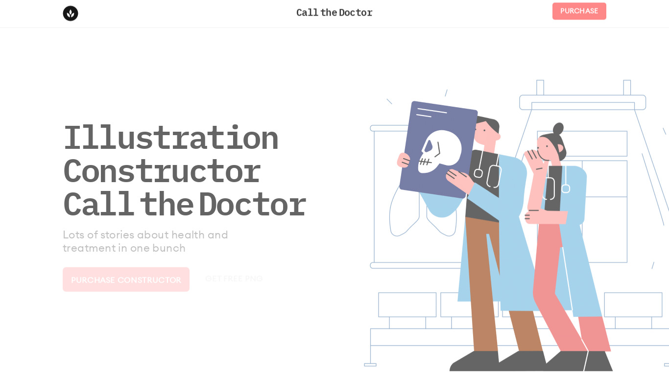 Call the Doctor Illustration Constructor Landing page