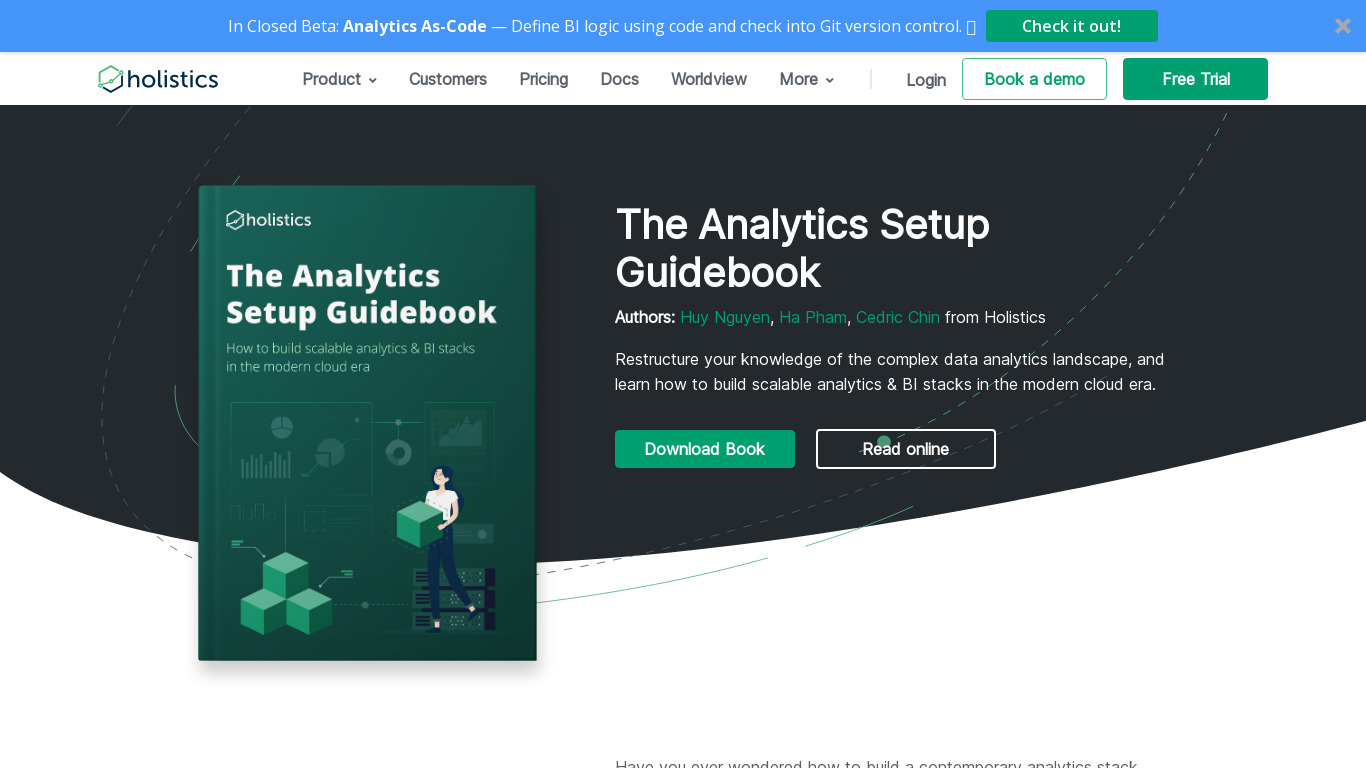 The Analytics Setup Guidebook Landing page