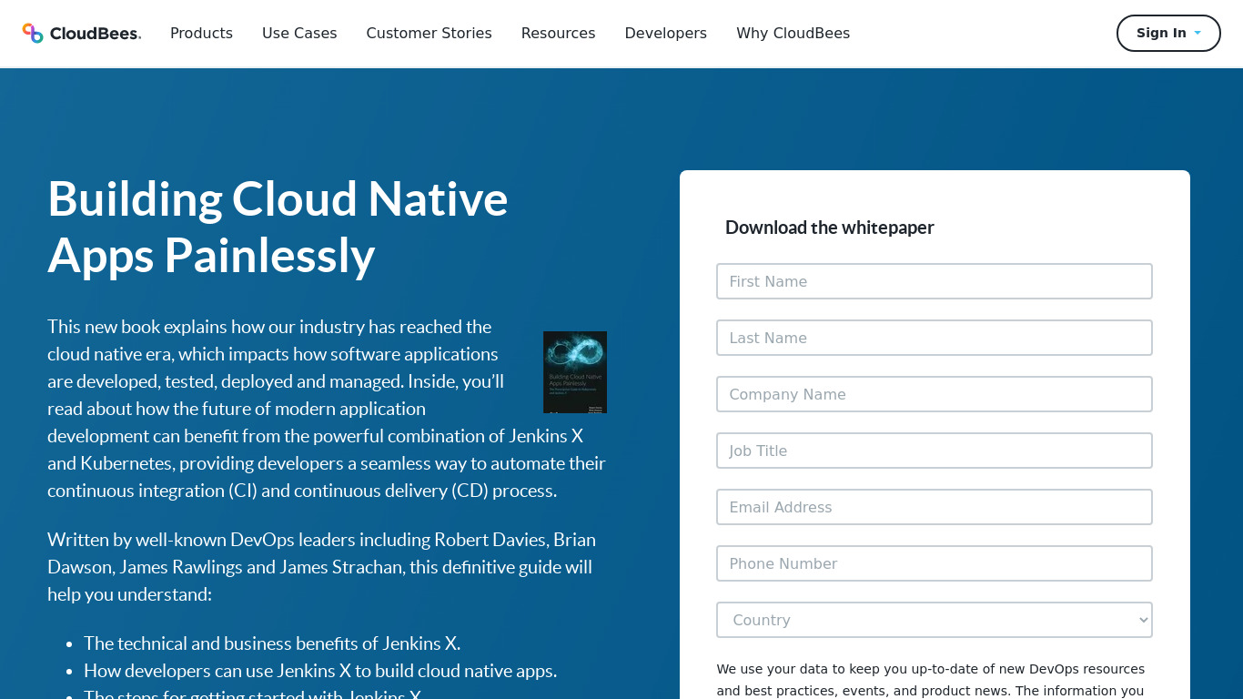 CloudBees CI Landing page