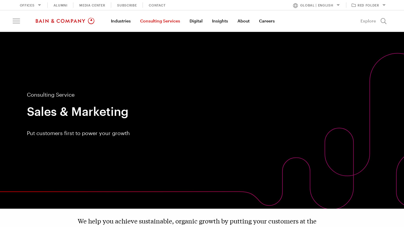 Marketing Consultancy Services Landing page