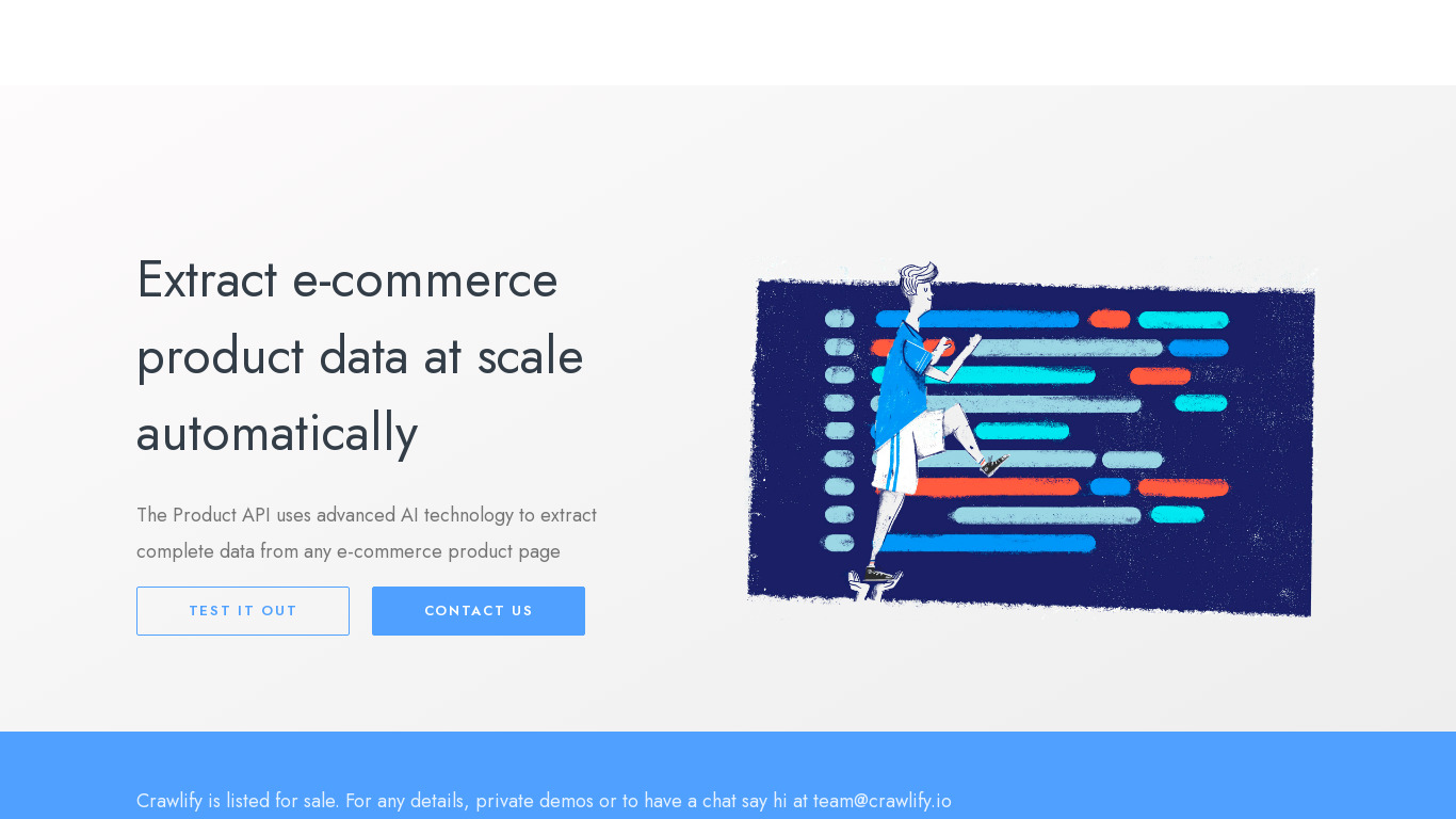 Crawlify Landing page