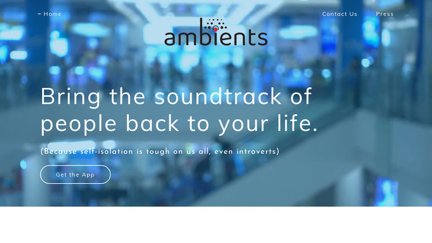 Ambients Landing Page