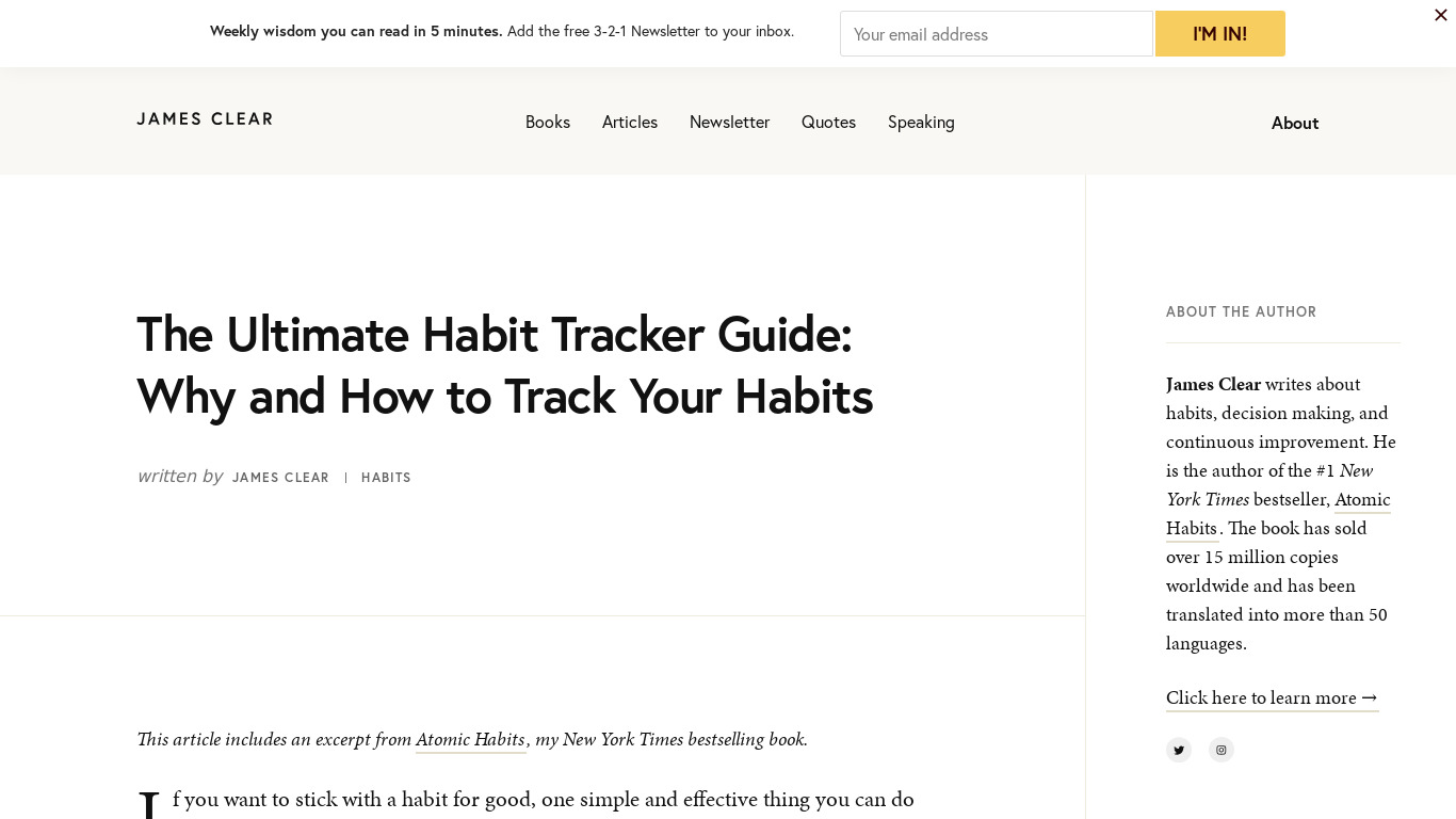 30 Days Habit Tracker Landing page