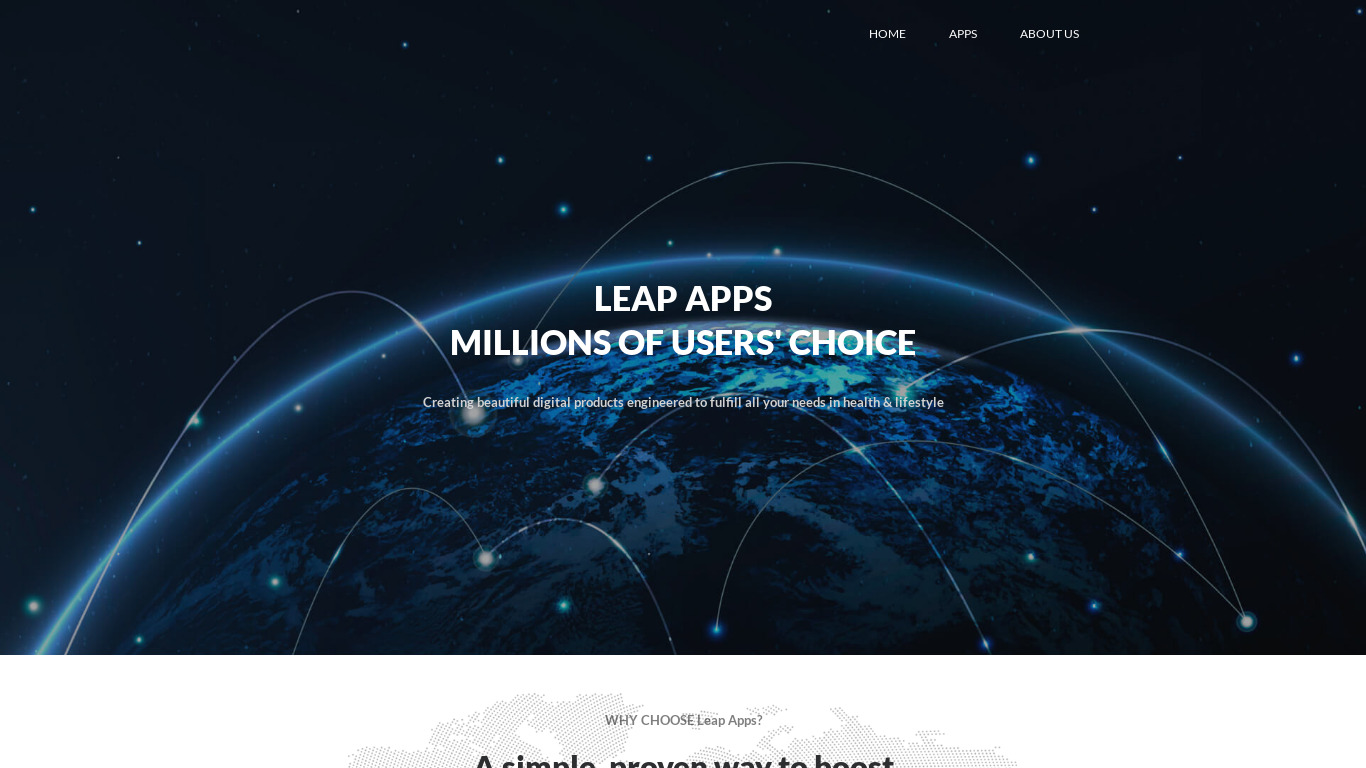 Leap.app Landing page