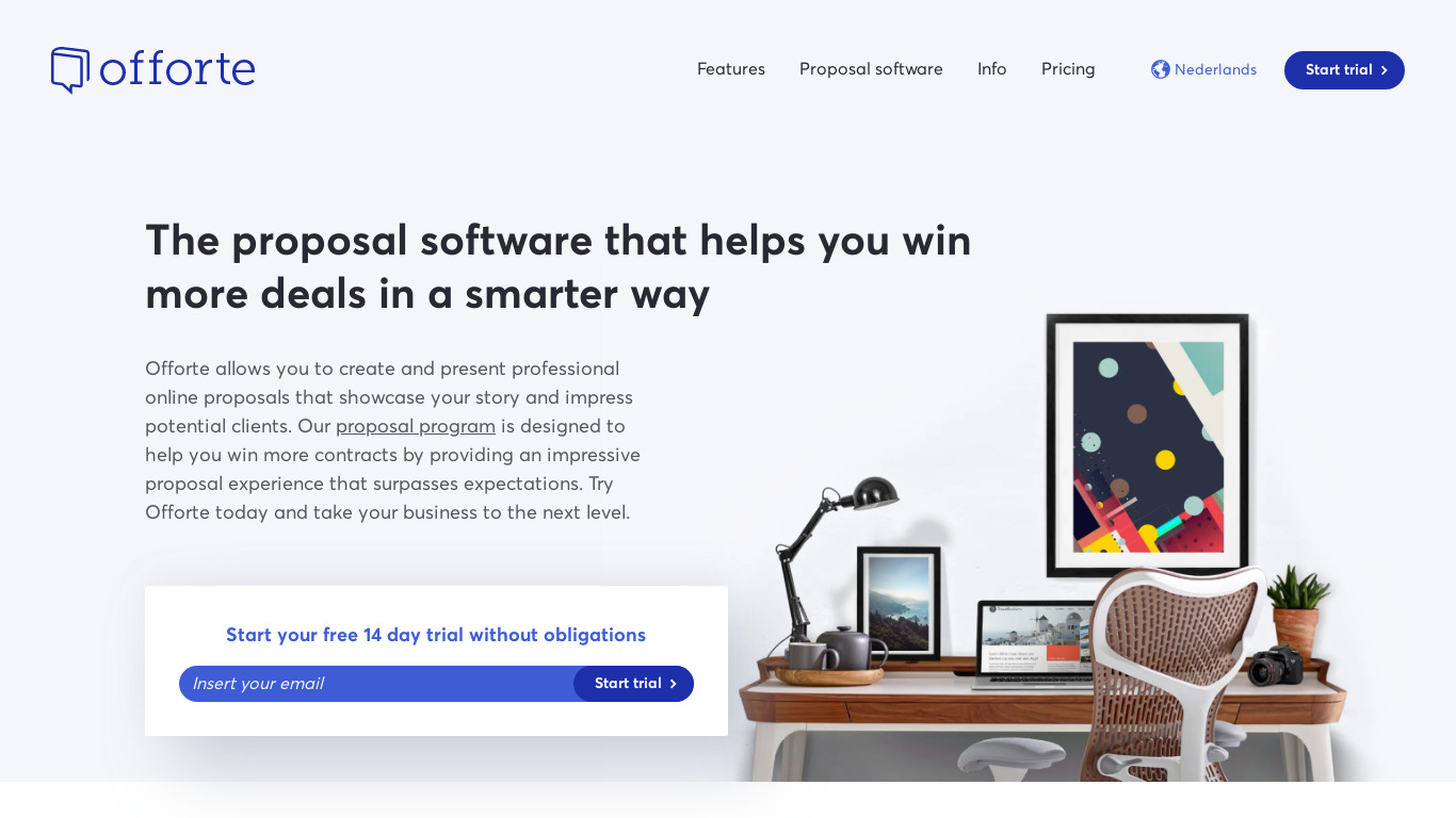 Offorte Landing page