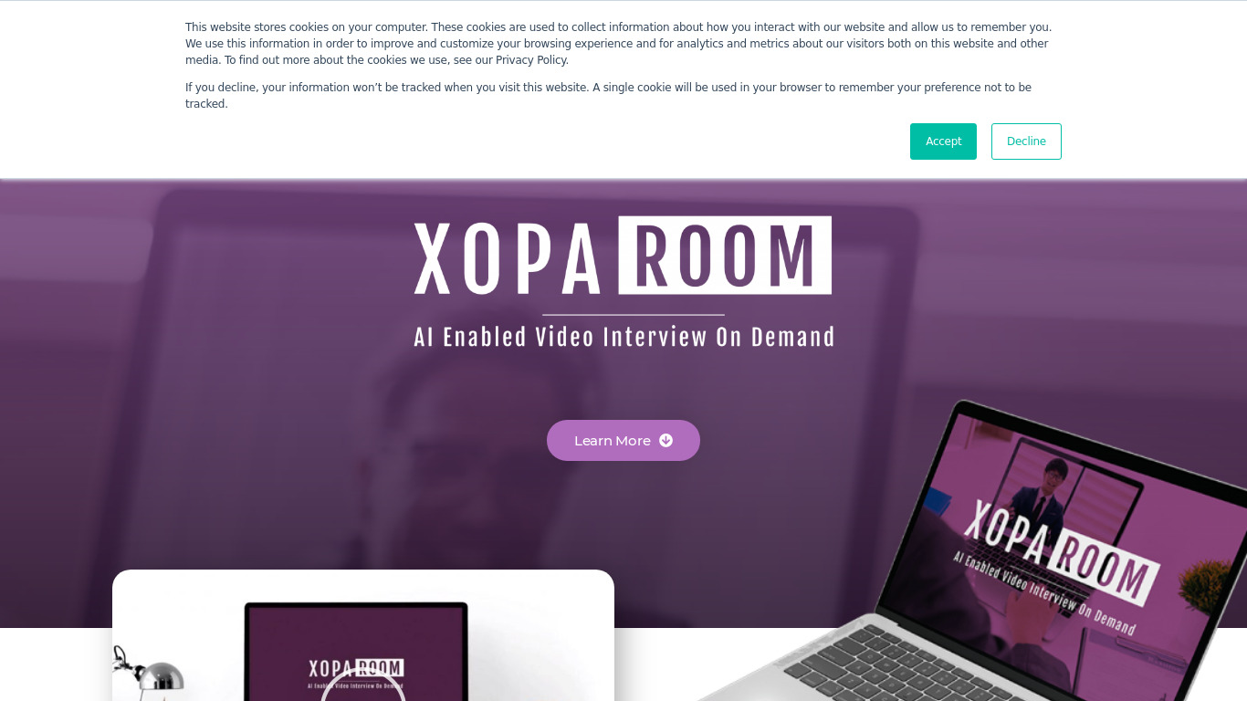 X0PA ROOM Landing page