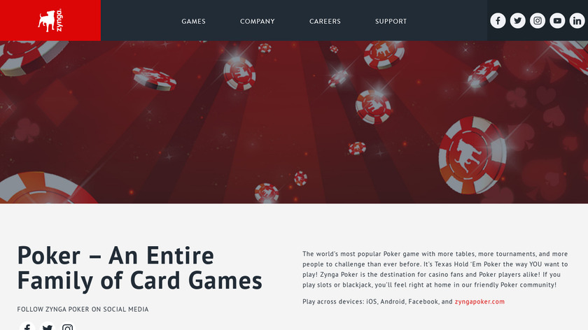 Zynga Poker Landing Page