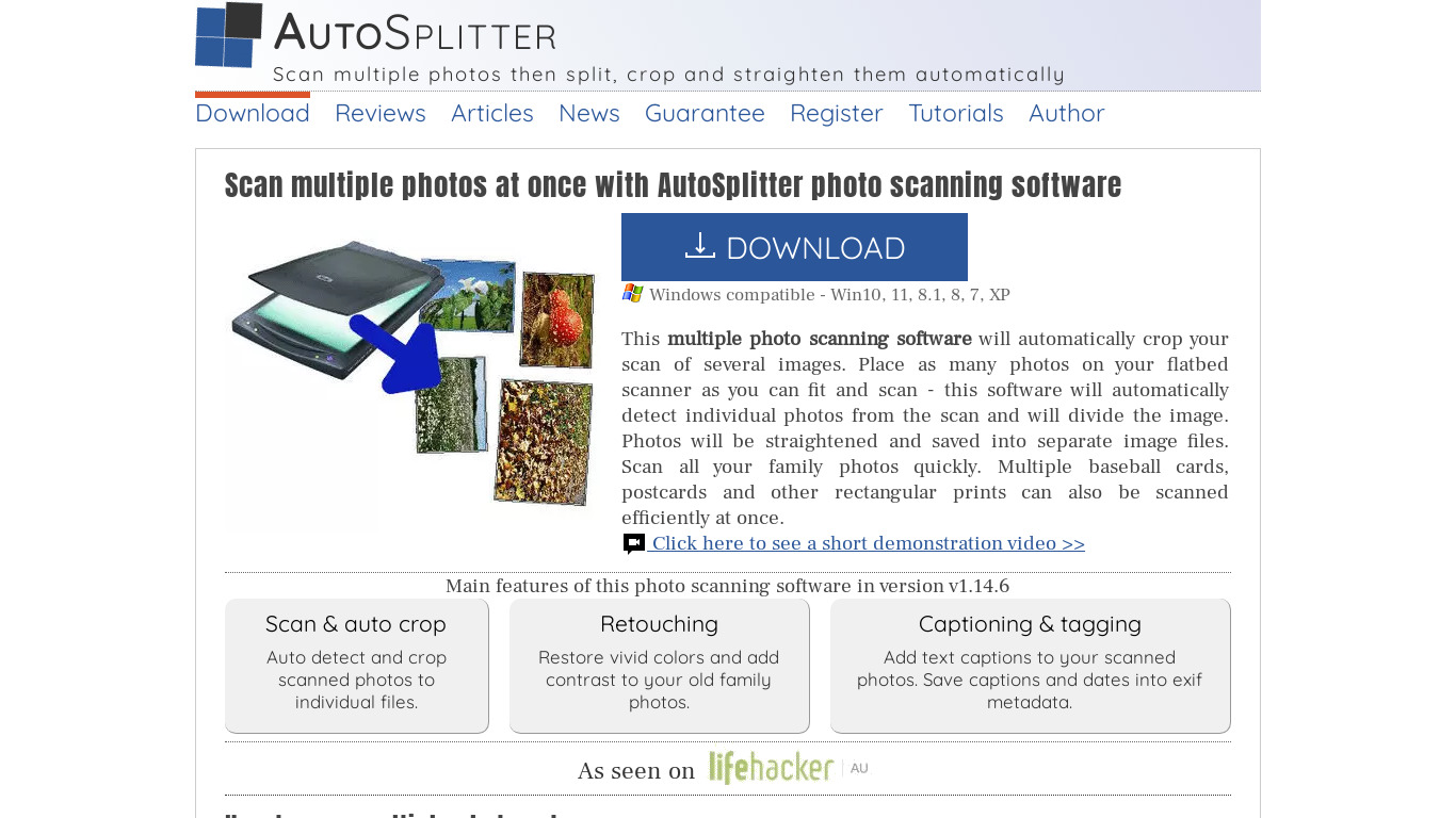 AutoSplitter Landing page