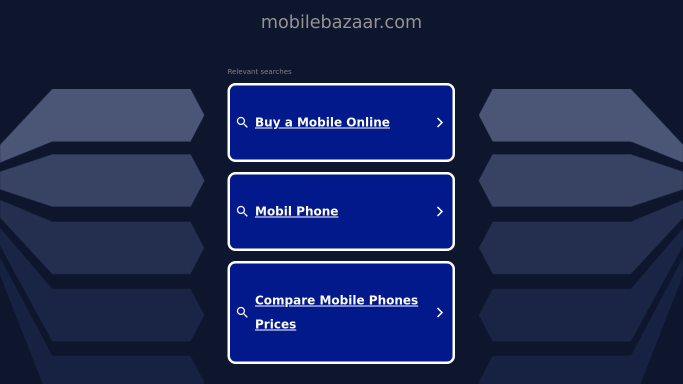Mobile Bazar Landing page