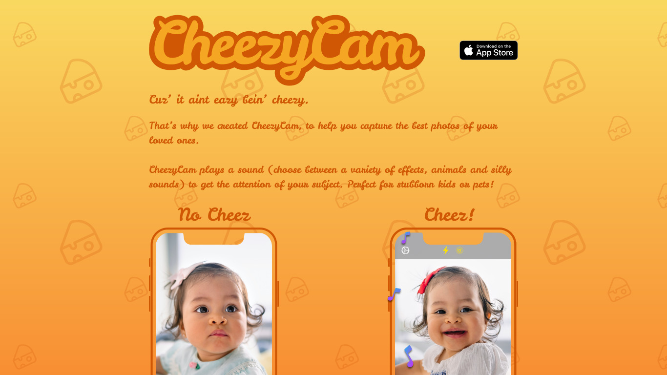 CheezyCam Landing page