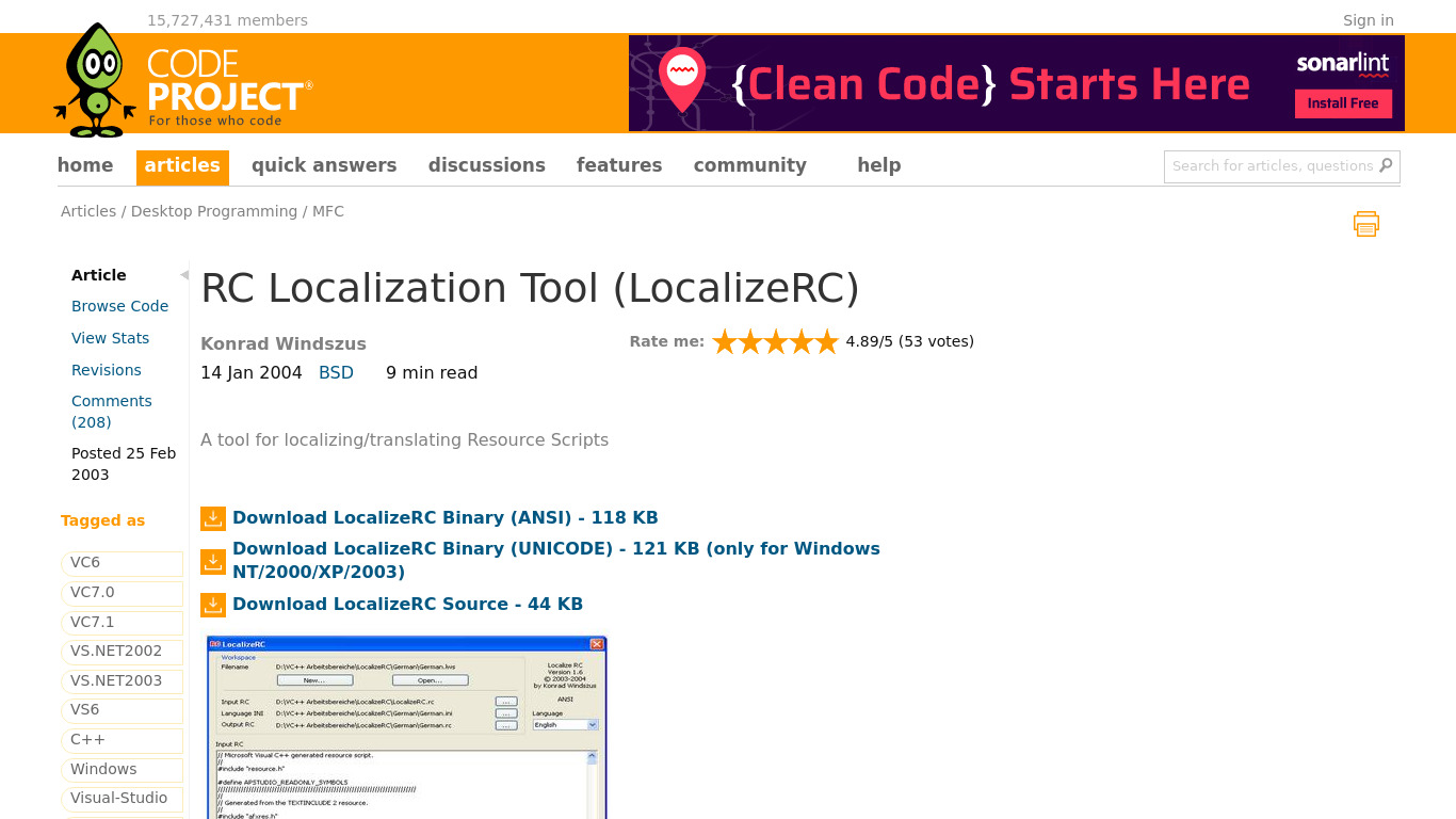RC Localize Landing page