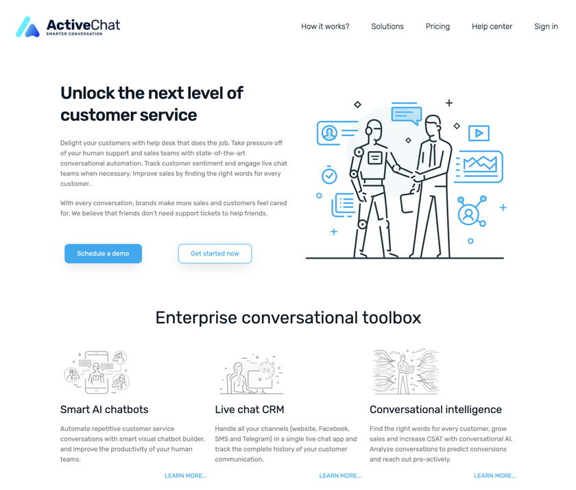 ActiveChat.ai Landing Page