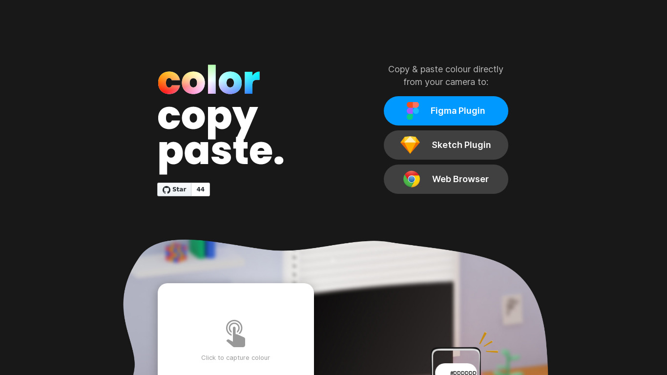 Color Copy Paste Landing page