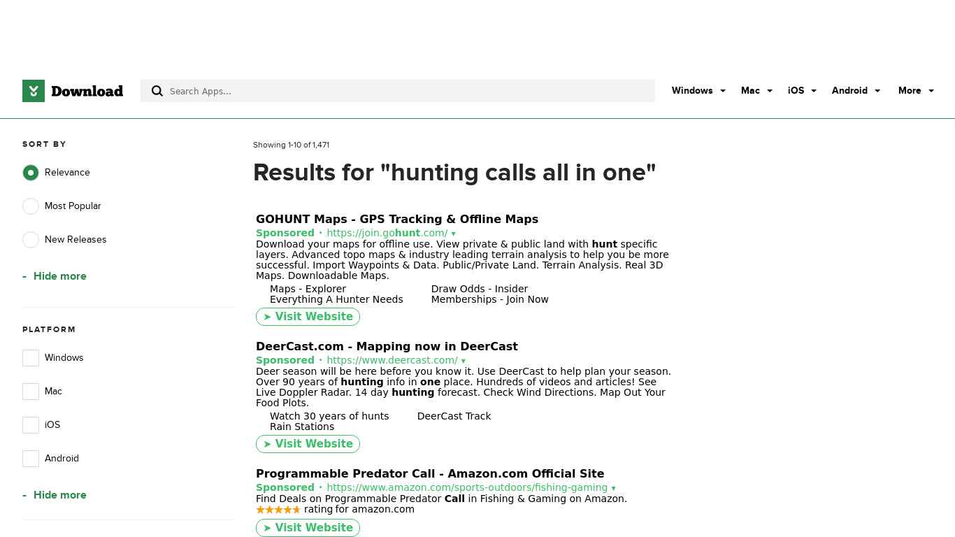 Hunting Calls All in One Landing page