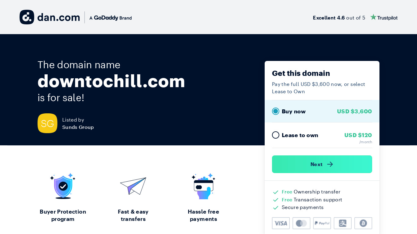 Down to Chill Landing page