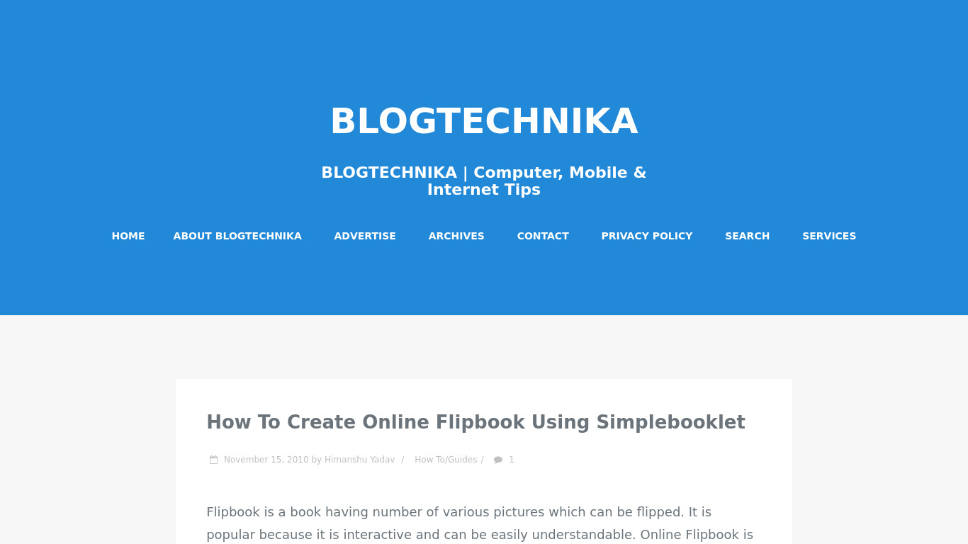 Simplebooklet PDF Flipbook Landing page