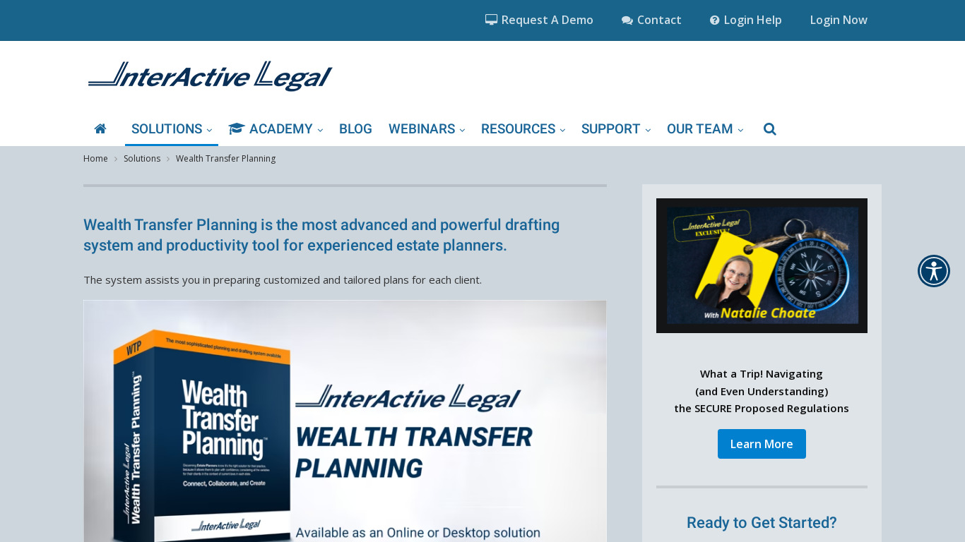 Interactive Legal Landing page