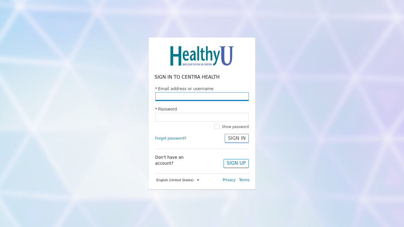 HealthU + Landing page