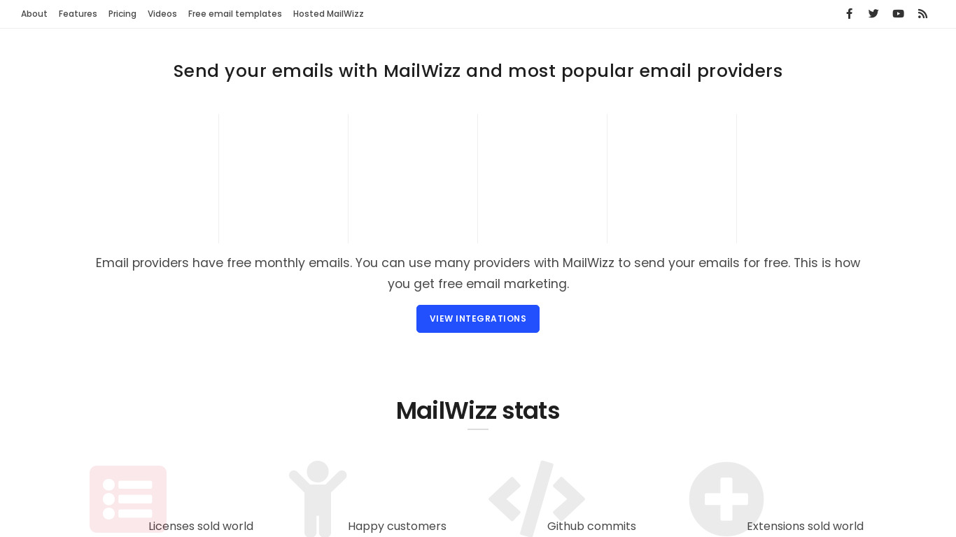 MailWizz Landing page