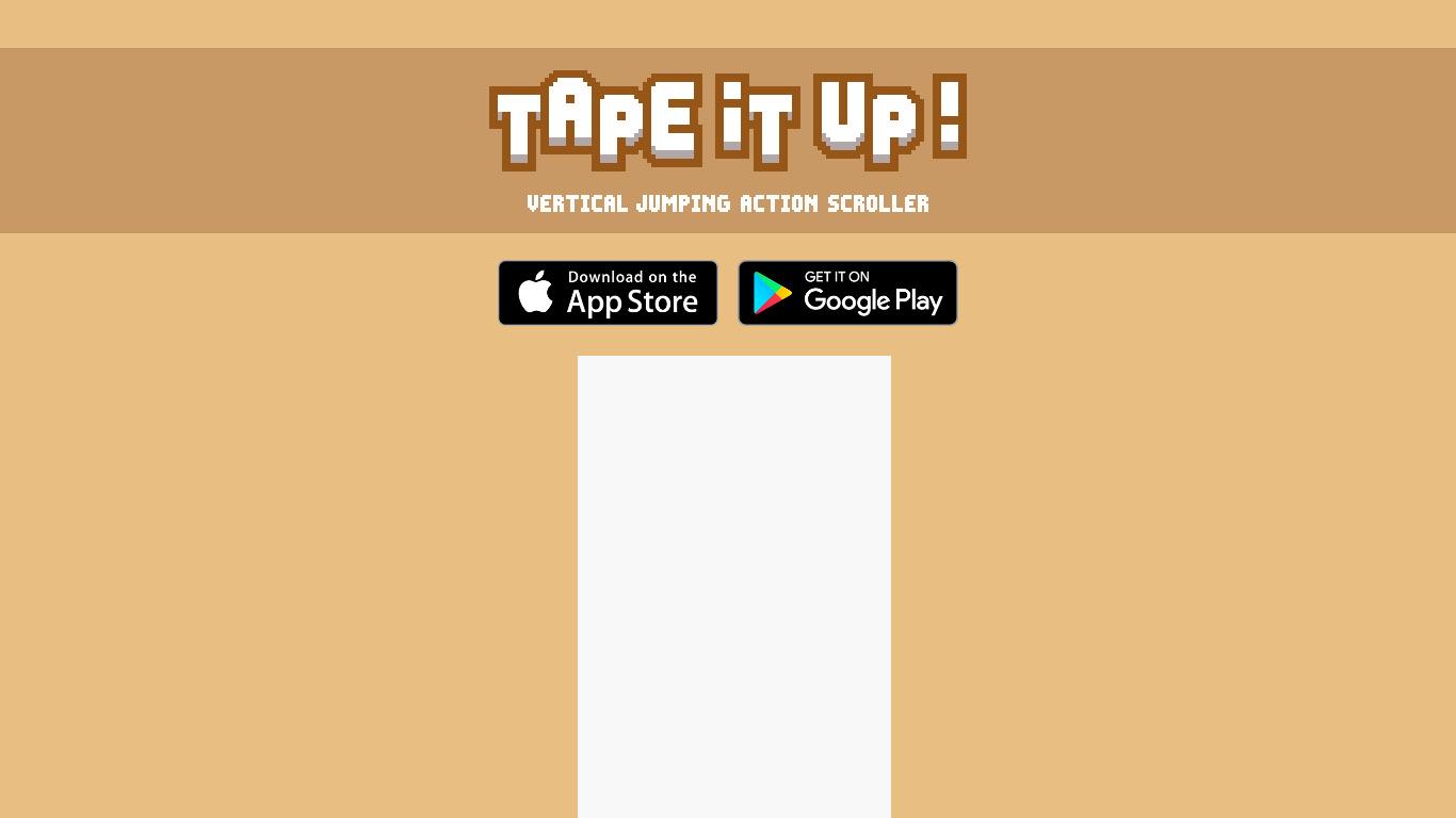 Tape it Up! Landing page