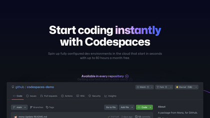 GitHub Codespaces screenshot