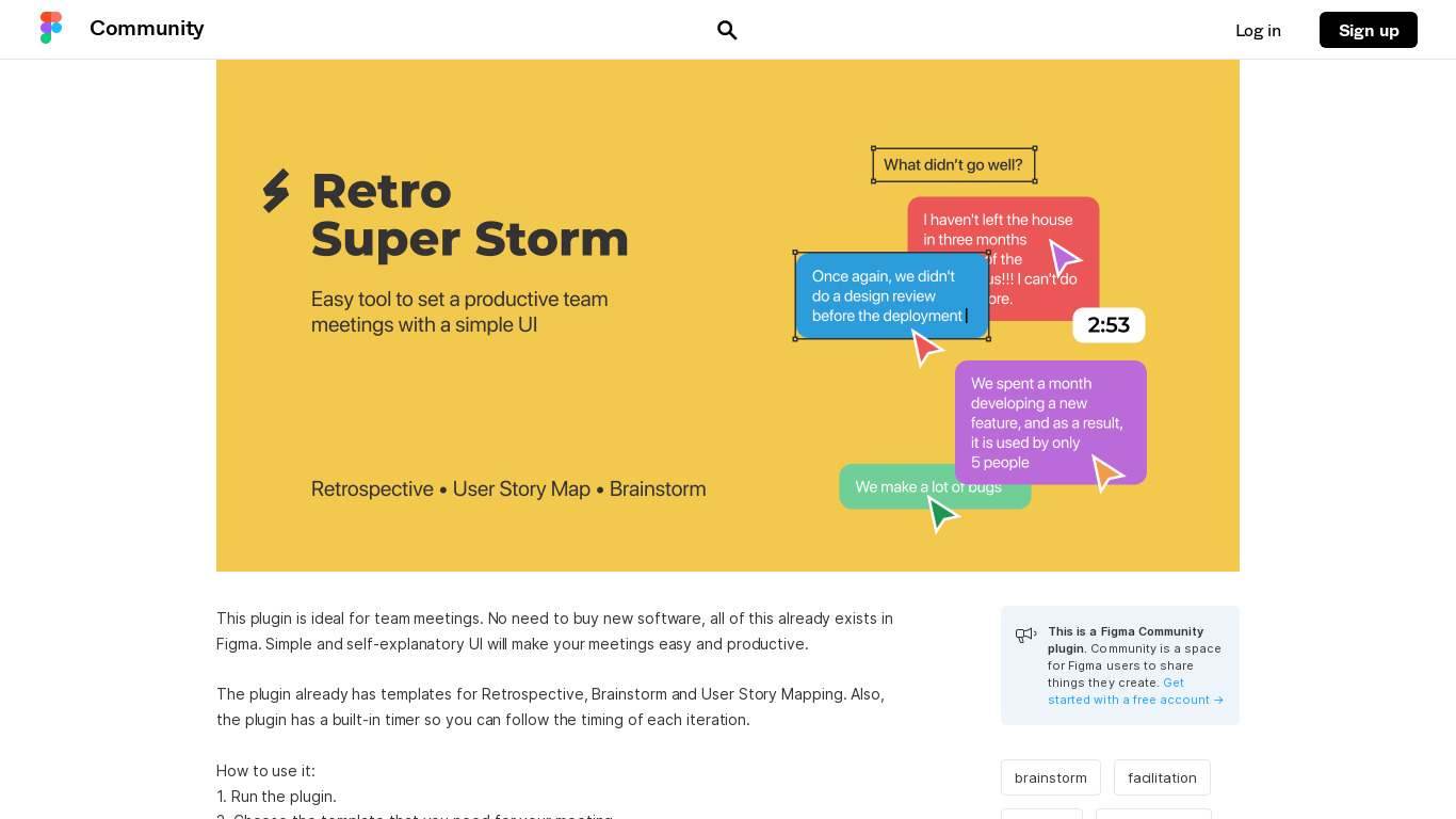 Retro Super Storm Landing page