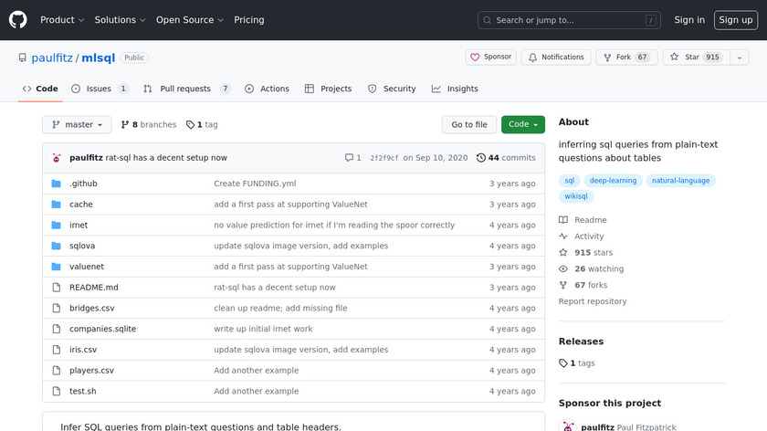 mlsql Landing Page